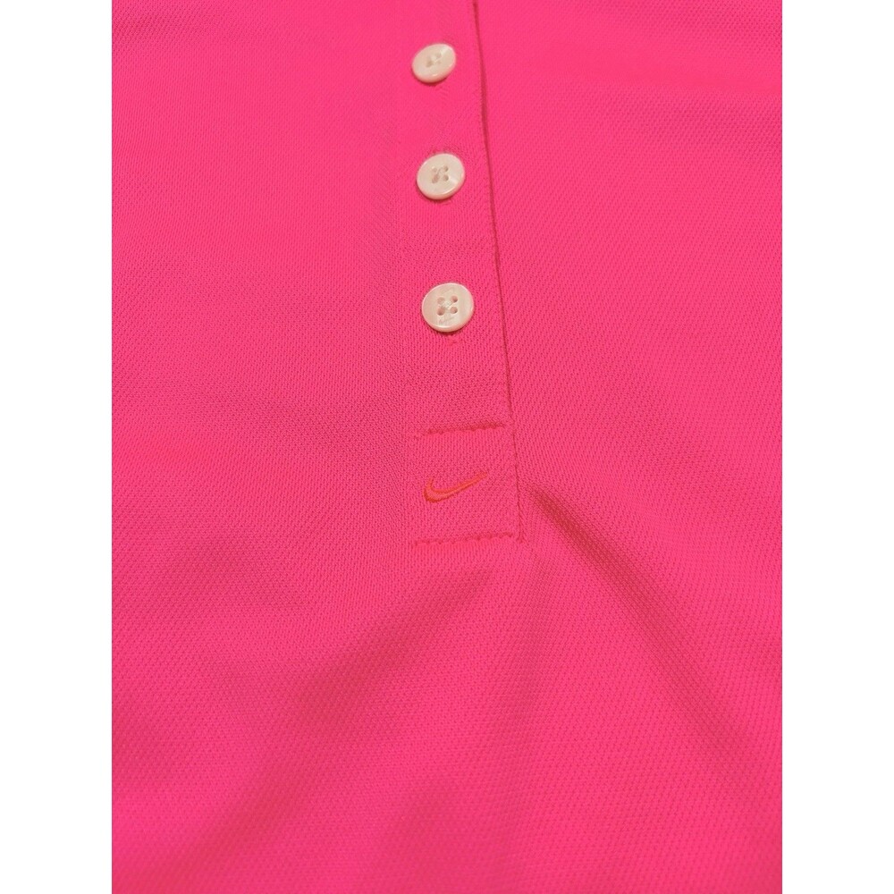 Nike Golf Women's Tour Performance Dri Fit Polo Neon Pink Size Large Bright Pink - Picture 2 of 8